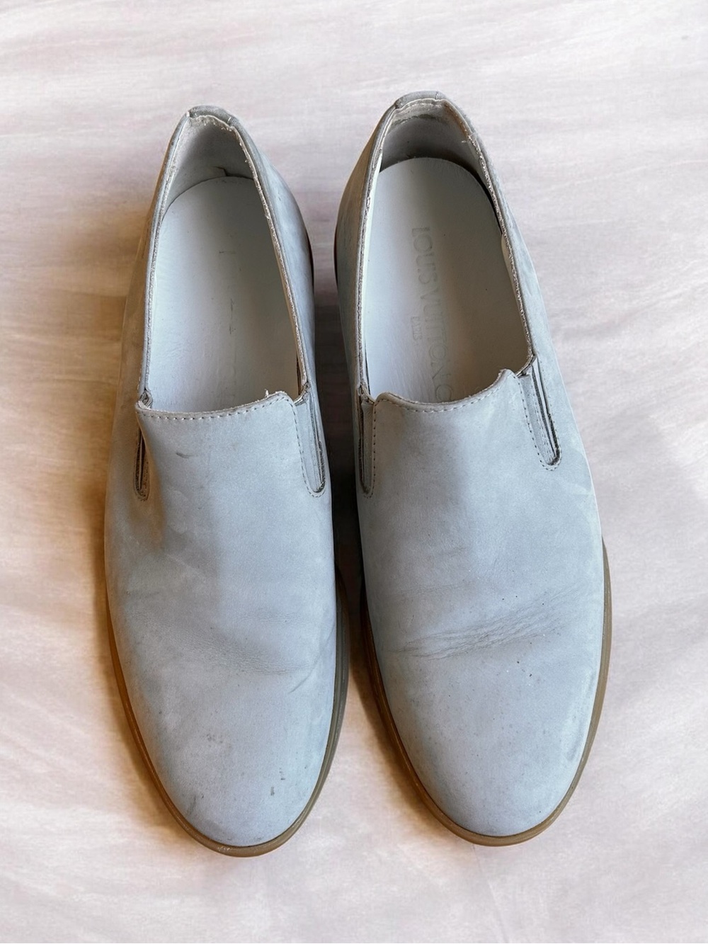 Louis Vuitton Cup Suede Blue Womens 39 Shoes